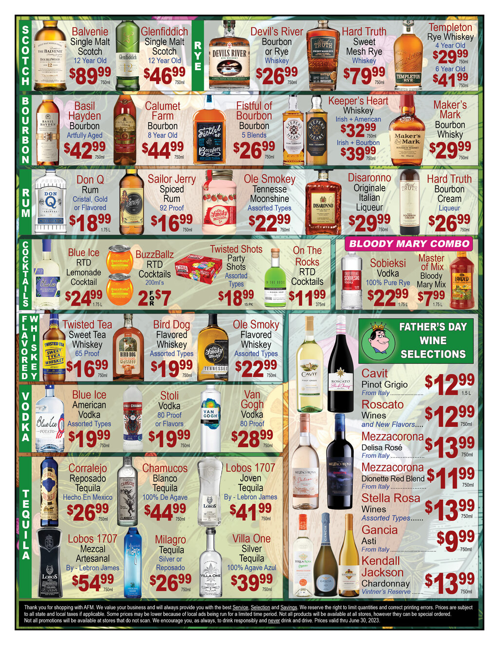 Famous Liquors Forest Park Monthly Ad Beverage Marts